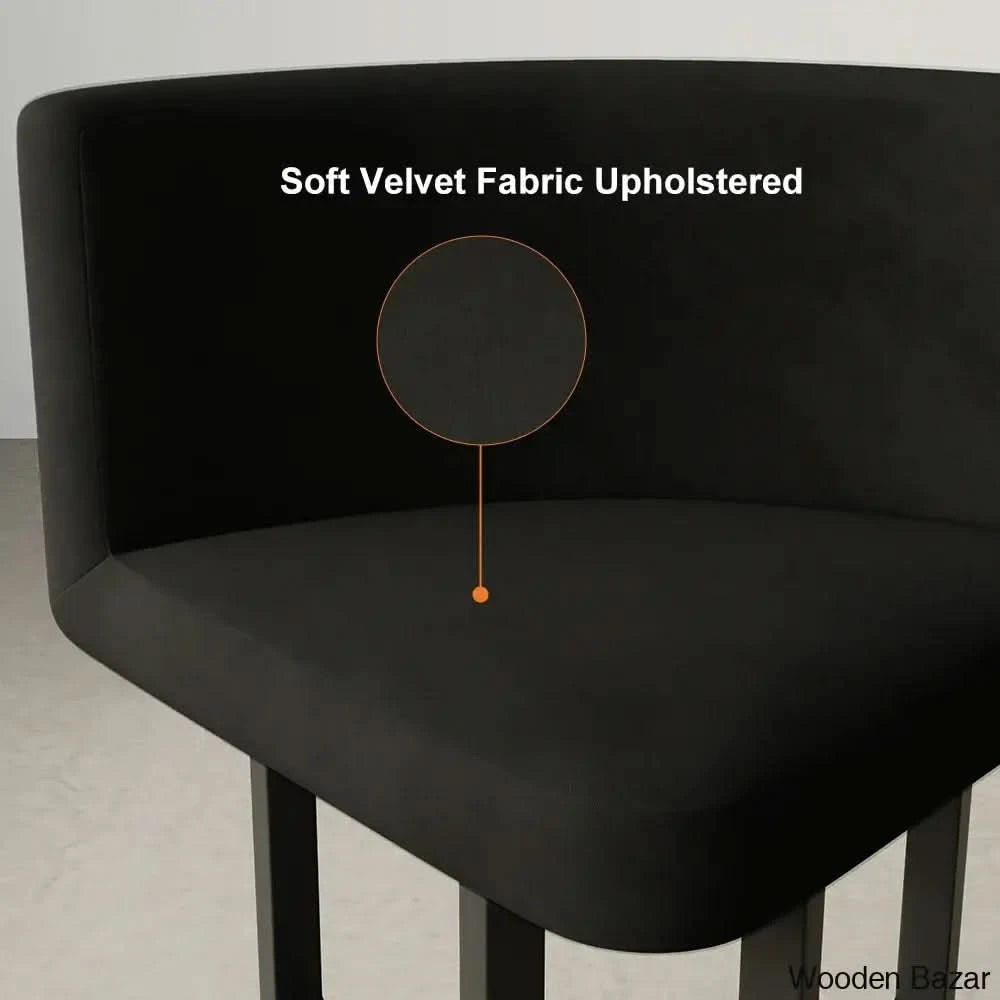 Devon Cozy 40’’ Round Wooden Dining Table Set With Blue Upholstered Chairs