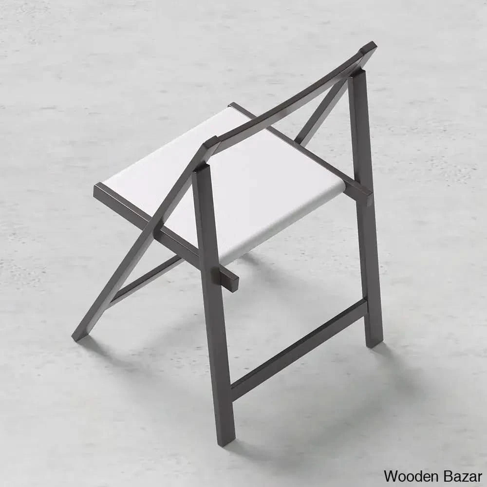 Divinity Modern Gray Folding Dining Table Set - 5-Piece Rectangle Wood Design With Chairs