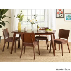 Dodie Royal Wooden 6 Seater Dining Table Set For Modern Homes