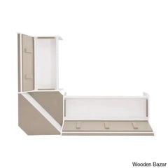 Dragon 5 Seater Corner Pine Breakfast Nook With Hidden Storage