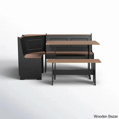 Dragon 5 Seater Corner Pine Breakfast Nook With Hidden Storage