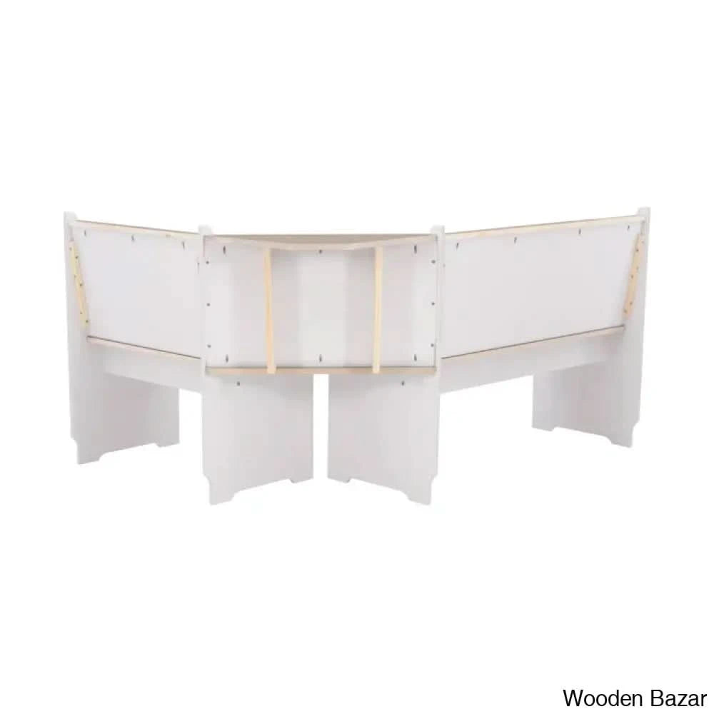 Dragon 5 Seater Corner Pine Breakfast Nook With Hidden Storage