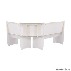 Dragon 5 Seater Corner Pine Breakfast Nook With Hidden Storage