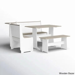 Dragon 5 Seater Corner Pine Breakfast Nook With Hidden Storage