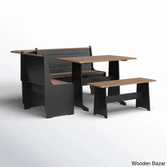 Dragon 5 Seater Corner Pine Breakfast Nook With Hidden Storage