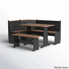 Dragon 5 Seater Corner Pine Breakfast Nook With Hidden Storage