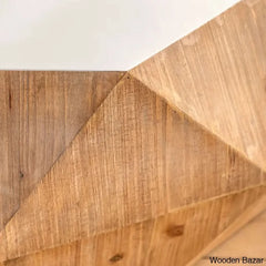 Dreightone Three-Dimensional Embossed Pattern Design Coffee And Center Table Round Wood