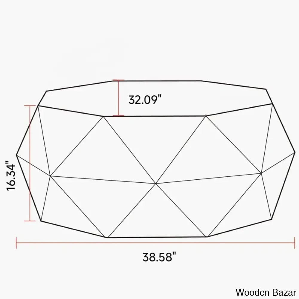 Dreightone Three-Dimensional Embossed Pattern Design Coffee And Center Table Round Wood