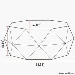 Dreightone Three-Dimensional Embossed Pattern Design Coffee And Center Table Round Wood
