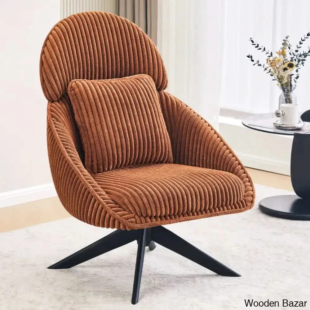 Drony Best Swivel Accent Chair with Pillow Comfy Lounge Chair