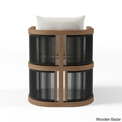 Duff 6 Seater Outdoor Dining Set For With Rectangle Table & Rope Woven Armchair In Natural