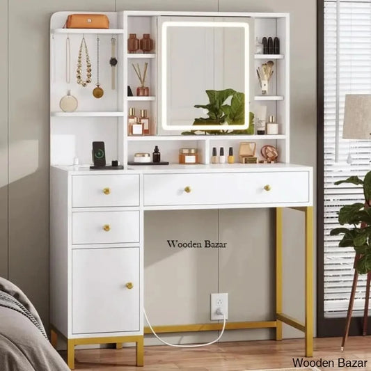 Duffield Vanity Dressing Table With Lighted Mirror