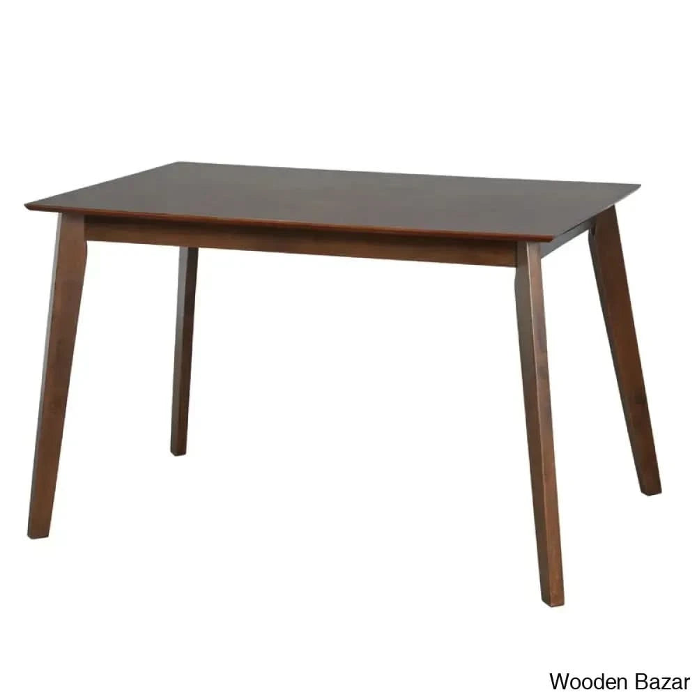 Dunstan Modern 4 Seater Elegant Dining Table Set - Wooden Bazar