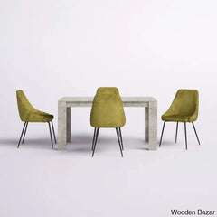 Dunstan Stylish 4 Seater Dining Table Set - Wooden Bazar