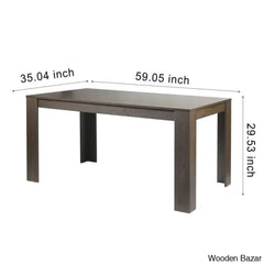 Dunstan Stylish 4 Seater Dining Table Set - Wooden Bazar