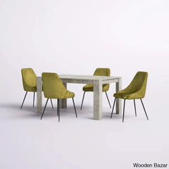 Dunstan Stylish 4 Seater Dining Table Set - Wooden Bazar