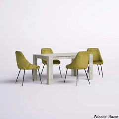 Dunstan Stylish 4 Seater Dining Table Set - Wooden Bazar