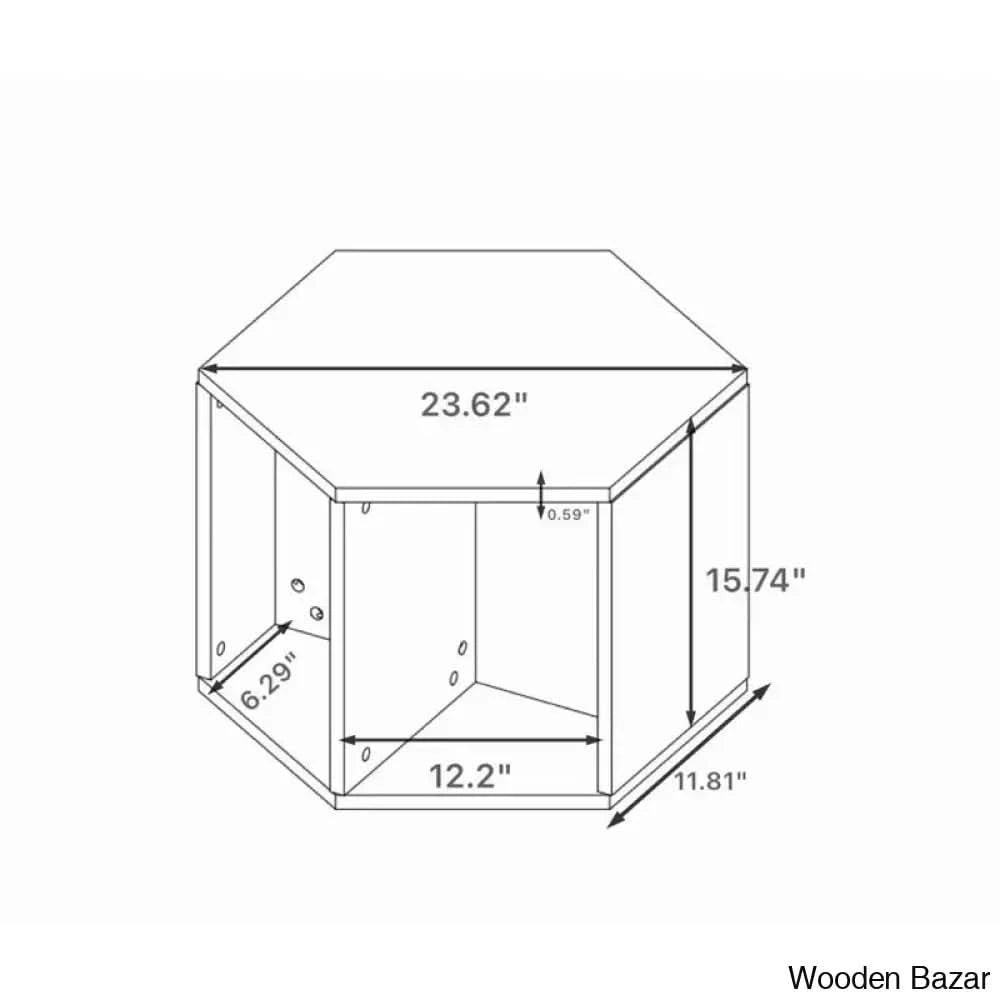 Eba Hexagonal Coffee And Center Table Side Nightstand