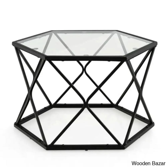 Ebem Glass Top Coffee And Center Table