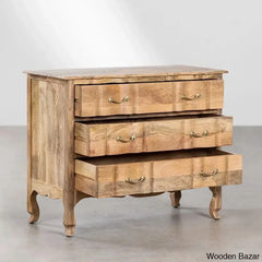Edison Solid Wood Dabina Chest Of Drawers - Wooden Bazar
