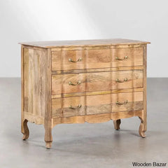 Edison Solid Wood Dabina Chest Of Drawers - Wooden Bazar