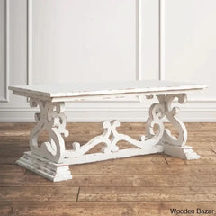 Emersync 46āā Solid Wood Distressed Scrollwork Coffee And Center Table