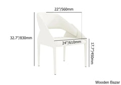 Emory Modern White Faux Leather Dining Chairs With Open Back – Set Of 2 For Stylish Rooms