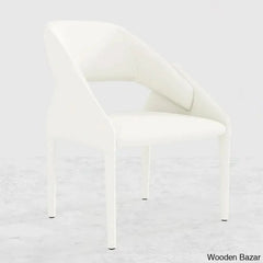 Emory Modern White Faux Leather Dining Chairs With Open Back – Set Of 2 For Stylish Rooms