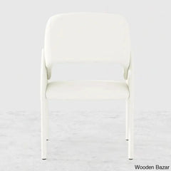 Emory Modern White Faux Leather Dining Chairs With Open Back – Set Of 2 For Stylish Rooms