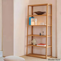 Eternal Essence Solid Wood Maymai Bookshelf - Wooden Bazar