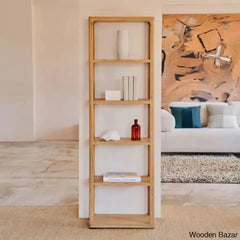 Eternal Essence Solid Wood Maymai Bookshelf - Wooden Bazar
