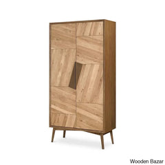 Ethelred Crafted Comfort Charlton Tall Cabinet Wardrobe - Wooden Bazar