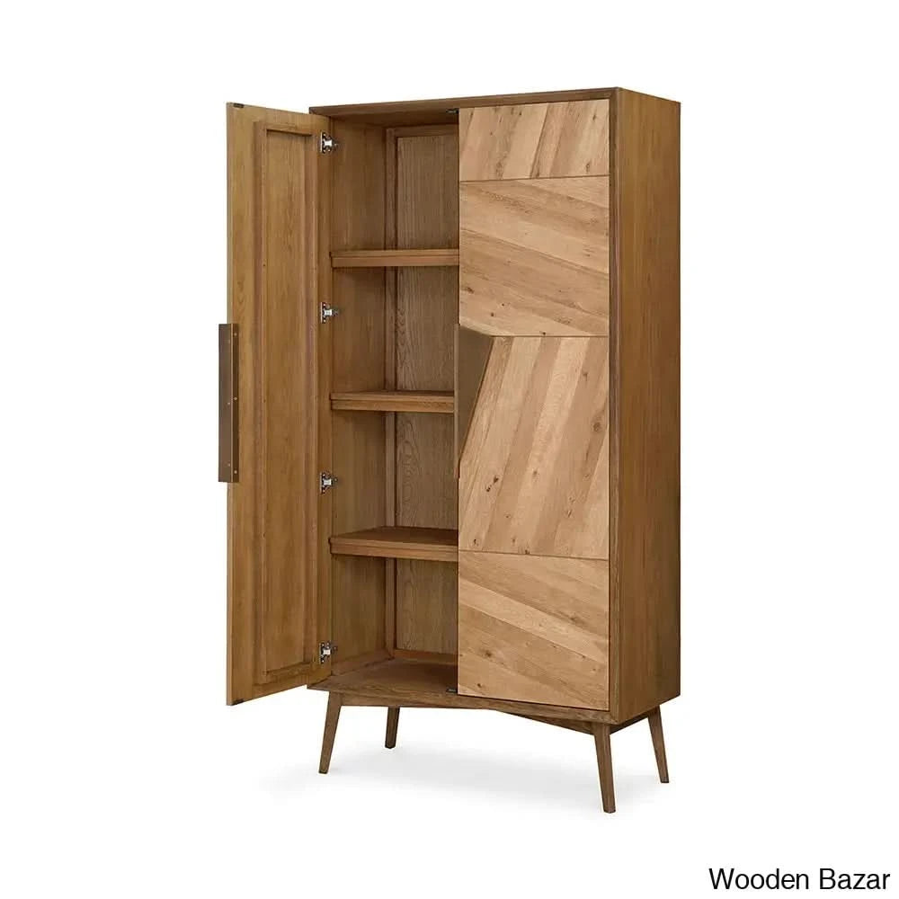Ethelred Crafted Comfort Charlton Tall Cabinet Wardrobe - Wooden Bazar
