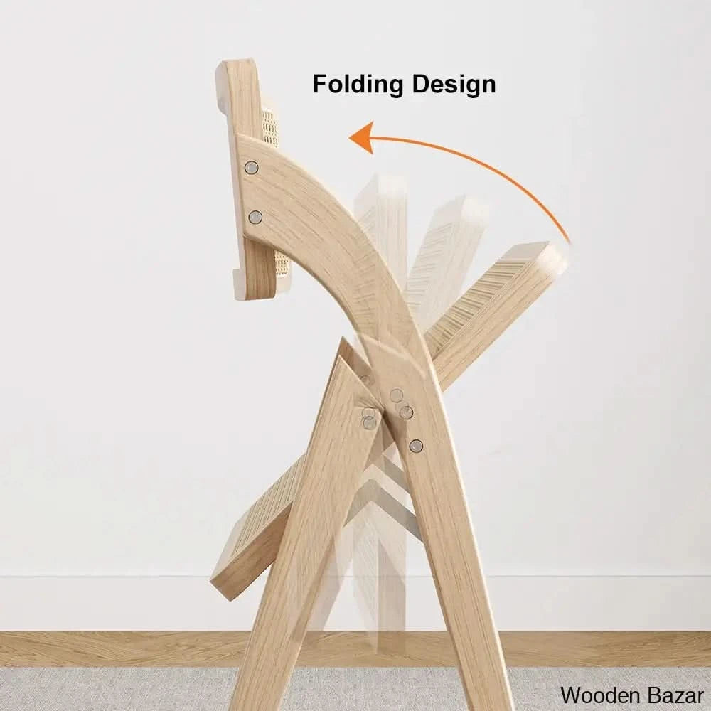 Evan Contemporary Extendable Dining Table With Integrated Storage & 2 Natural Solid Wood Folding