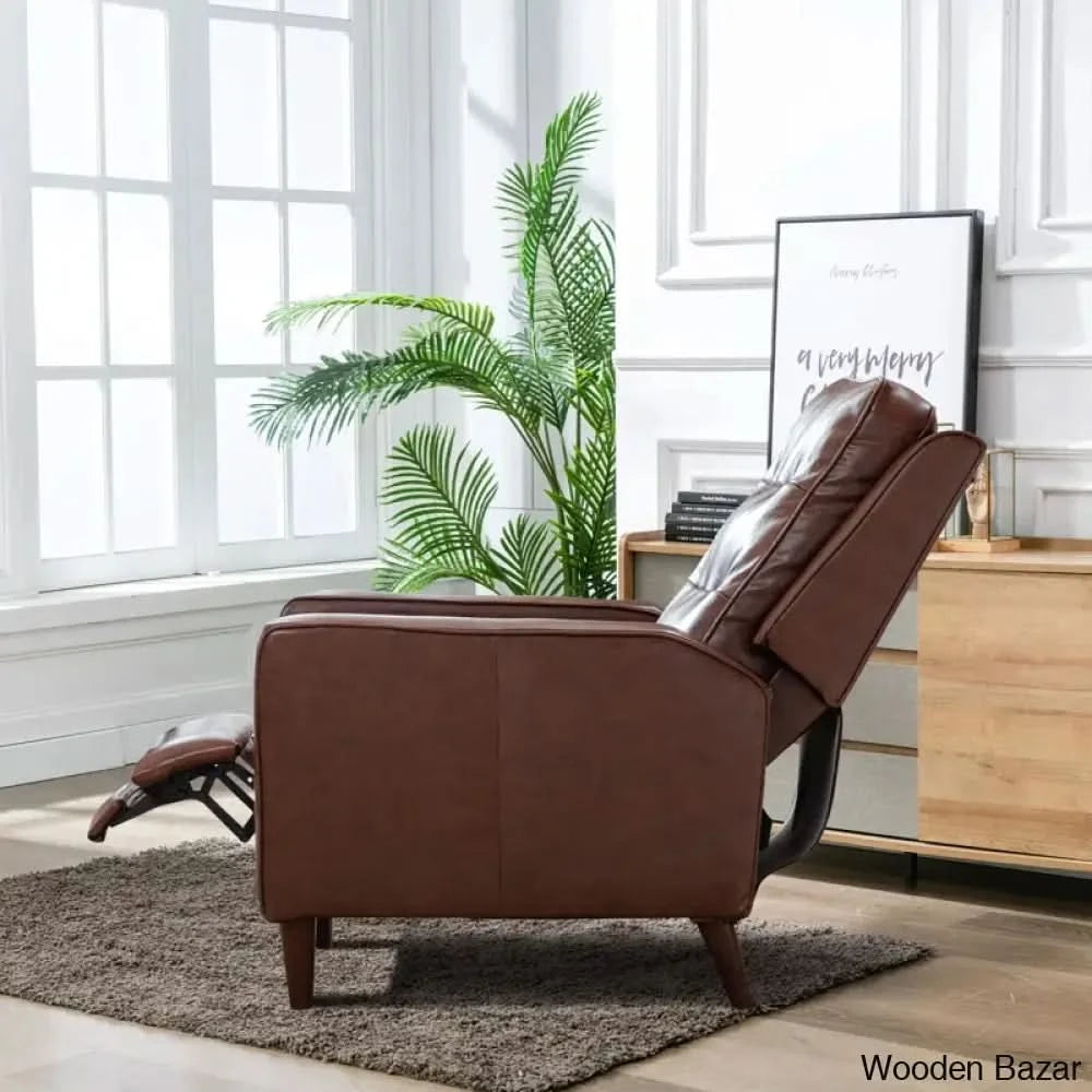 extra wide leather recliner