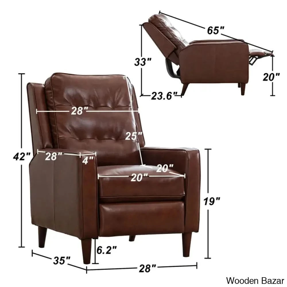 extra wide leather recliner