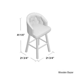 Farmingtone Swivel Upholstered 31.25’’ Counter Stool With Solid Wood Frame (Set Of 2)