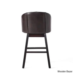 Farmingtone Swivel Upholstered 31.25’’ Counter Stool With Solid Wood Frame (Set Of 2)