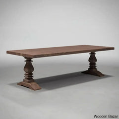 Farrar New Vintage Look Modern Royal Dining Table - Wooden Bazar