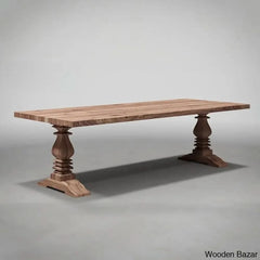 Farrar New Vintage Look Modern Royal Dining Table - Wooden Bazar