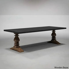 Farrar New Vintage Look Modern Royal Dining Table - Wooden Bazar