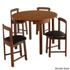 Fleetwood Modern 4 Seater Dining Table Set - Wooden Bazar