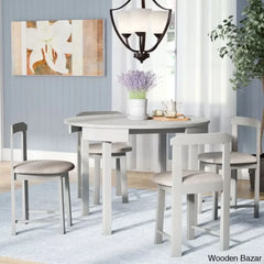 Fleetwood Modern 4 Seater Dining Table Set - Wooden Bazar