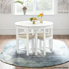 Fleetwood Modern 4 Seater Dining Table Set - Wooden Bazar