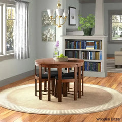 Fleetwood Modern 4 Seater Dining Table Set - Wooden Bazar