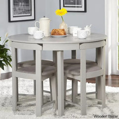 Fleetwood Modern 4 Seater Dining Table Set - Wooden Bazar