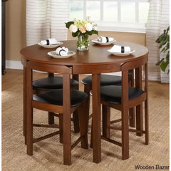 Fleetwood Modern 4 Seater Dining Table Set - Wooden Bazar