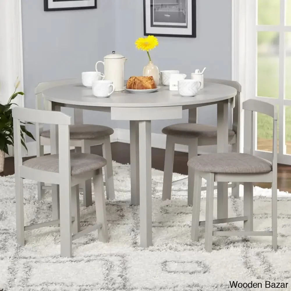 Fleetwood Modern 4 Seater Dining Table Set - Wooden Bazar