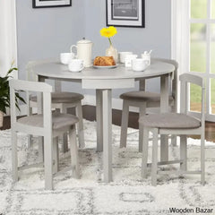 Fleetwood Modern 4 Seater Dining Table Set - Wooden Bazar