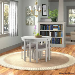 Fleetwood Modern 4 Seater Dining Table Set - Wooden Bazar